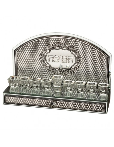 Miroir Menorah en verre 30x20 cm avec...