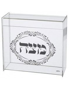 Boite à matsa en plexiglas transparent avec décoration 21X23 cm 2